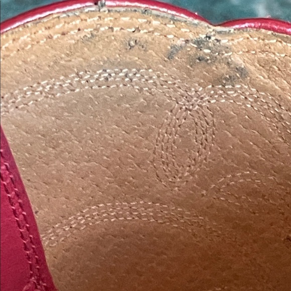 Ariat Vibrant Red Leather Western Boots - Picture 10 of 14